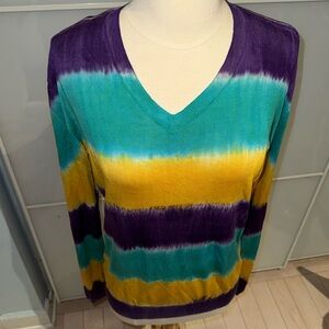 CNC Costume National Multicolor V-Neck Sweater